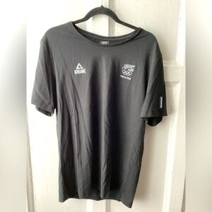 Peak Sport Man’s Boatneck Black T-Shirt